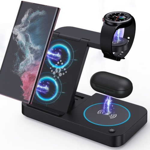 Custom 10W Fast Wireless Charger Station OTP PD Charging Dock Stand for Android Smartphones Mobile