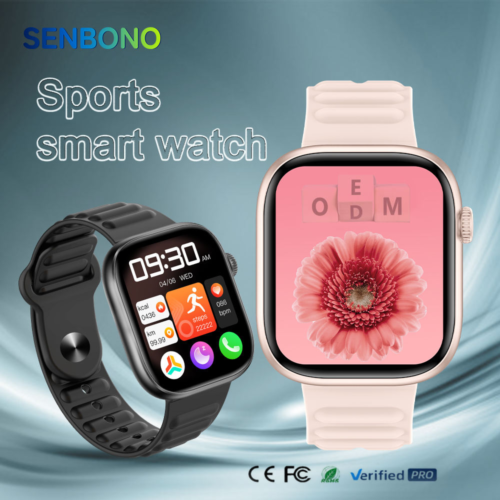 SENBONO T7 Big Smart Watch 1.83-inch TFT Fitness tracker Heart Rate Sleep Monitoring AI Voice Assistant Wrist IP67